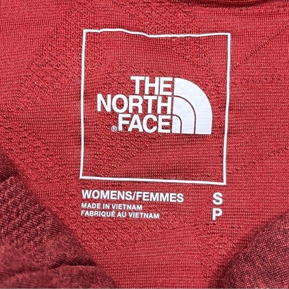 The North Face Womens Small Brick Red Textured Hoodie Activewear Pullover - Picture 12 of 15